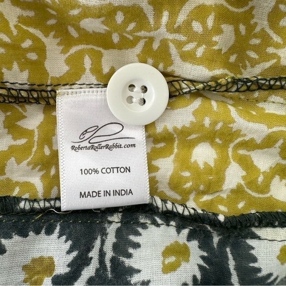 Roberta Roller Rabbit Green and Yellow Straight Leg Pants - Picture 15 of 16